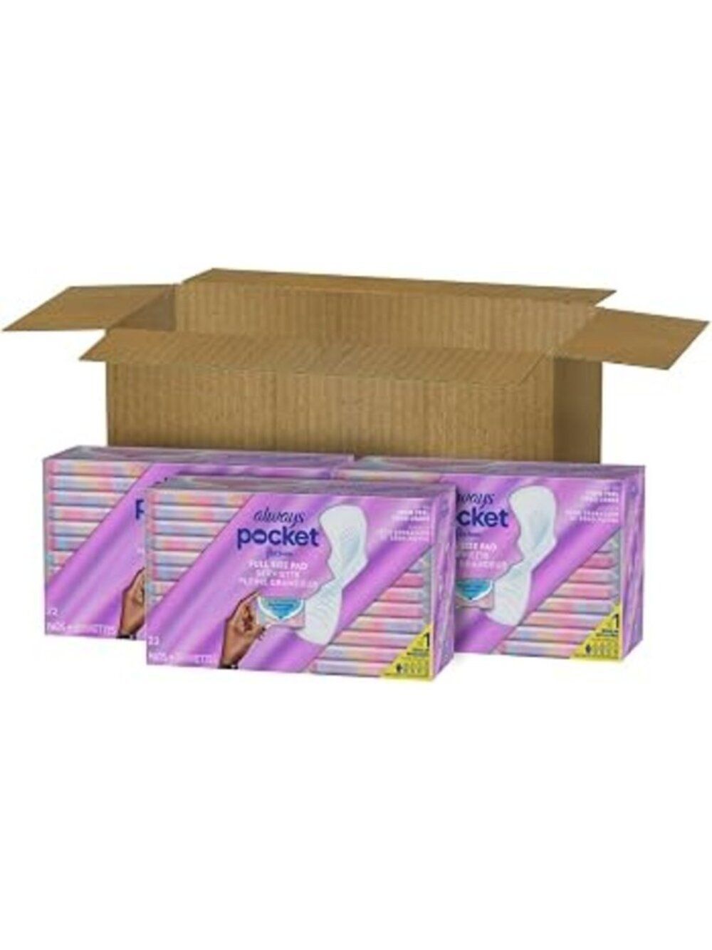 Always Pocket FlexFoam Pads Size 1 - Lot of 3 Boxes (66 Pads)